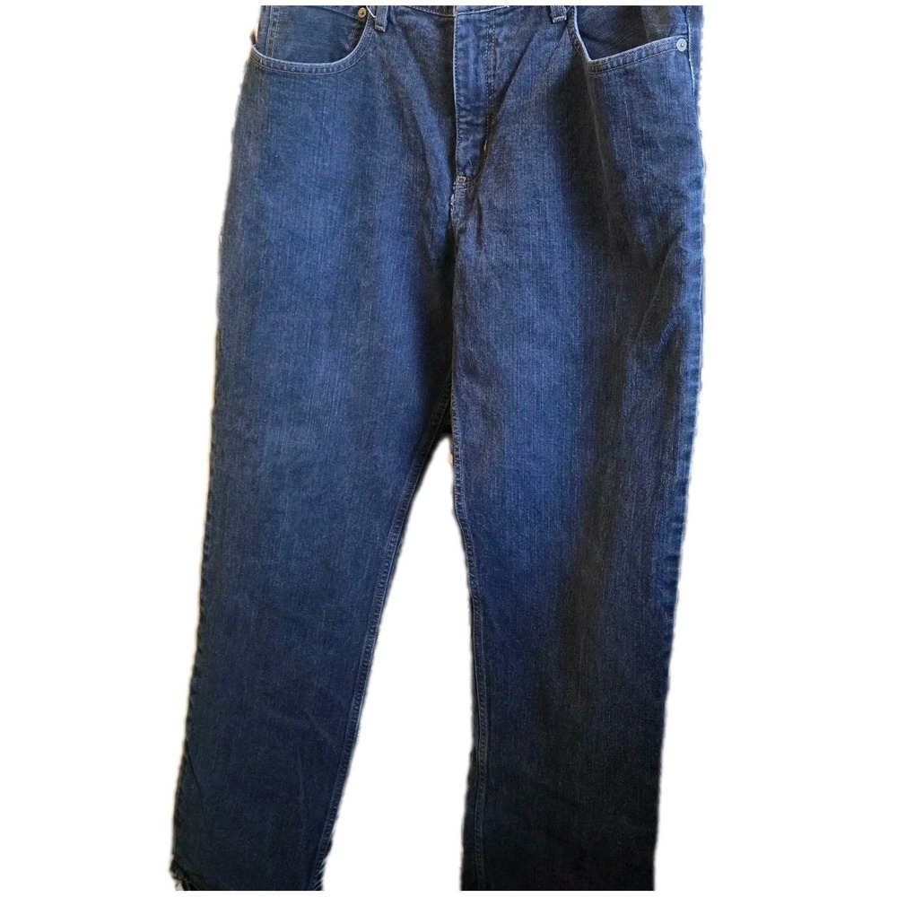 Eddie Bauer‎ Relaxed Fit Jeans Mens 38x36 Tall Dark Wash Straight Leg Denim